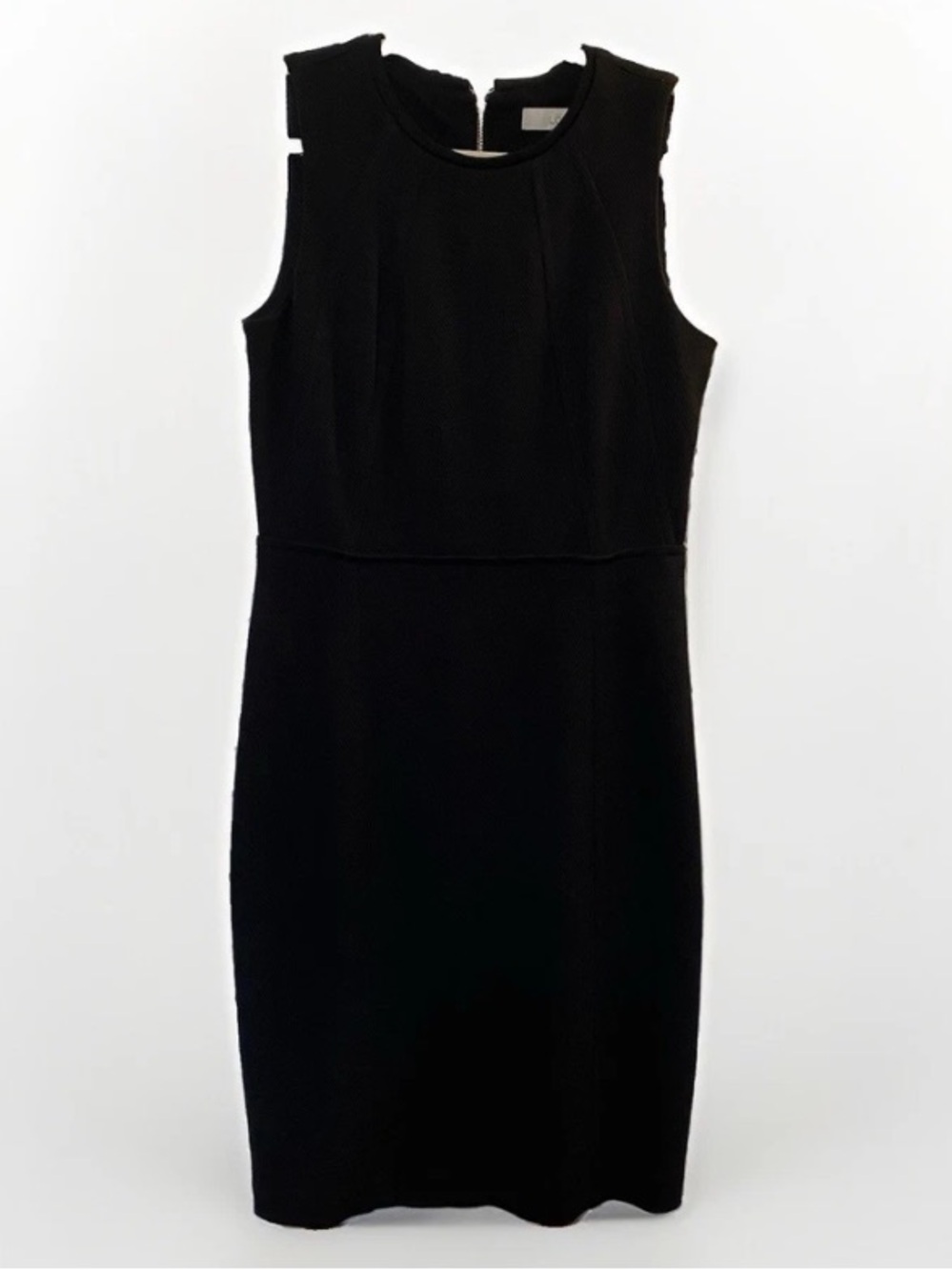 Ann Taylor Loft 6 Dress Little Black Pencil Career Cocktail Sleeveless Midi Knee
